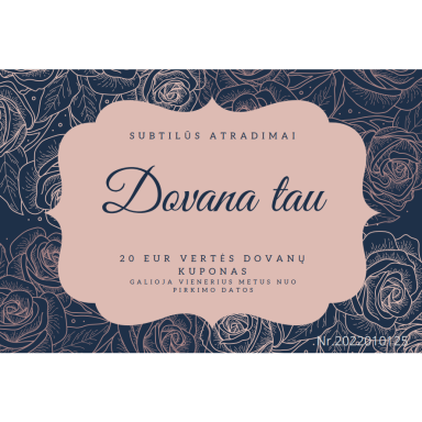 20 eurų vertės dovanų kuponas 20 eurų vertės dovanų kuponas