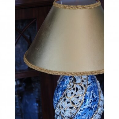 Basano mėlynai auksinė lempa