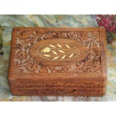 Indiška medinė dėžutė Lapeliai