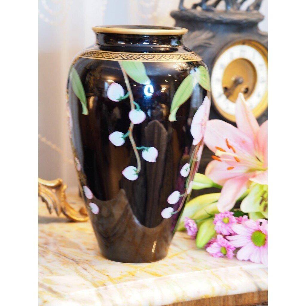 Kolekcinė porcelianinė vaza „Kvapniosios orchidėjos“, Franklin Mint 3 Kolekcinė porcelianinė vaza „Kvapniosios orchidėjos“, Franklin Mint 3