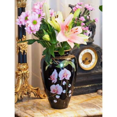 Kolekcinė porcelianinė vaza „Kvapniosios orchidėjos“, Franklin Mint Kolekcinė porcelianinė vaza „Kvapniosios orchidėjos“, Franklin Mint