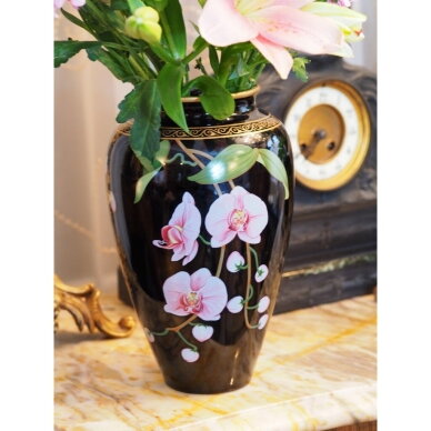 Kolekcinė porcelianinė vaza „Kvapniosios orchidėjos“, Franklin Mint 1