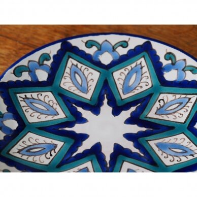 Marokietiška baltai mėlyna lėkštė