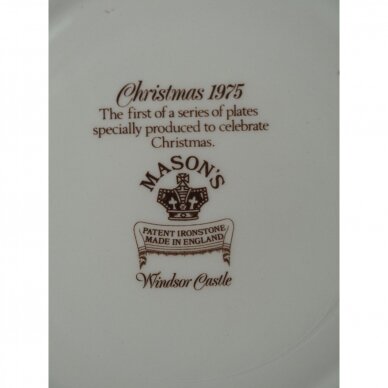 Mason‘s kolekcinė lėkštė Christmas 1975 Windsor Castle