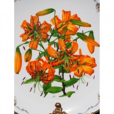 Royal Albert Tiger Lily dekoratyvinė lėkštė, puošta oranžinėmis lelijomis