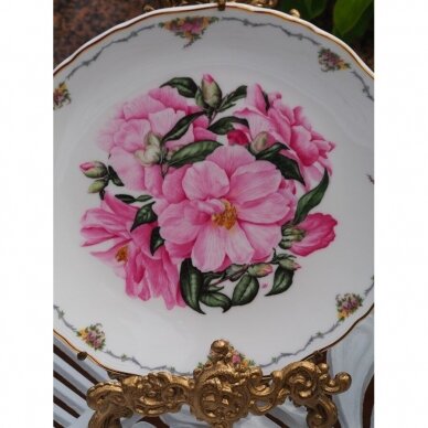 Royal Camellia dekoratyvinė lėkštė, puošta rožinėmis kamelijomis
