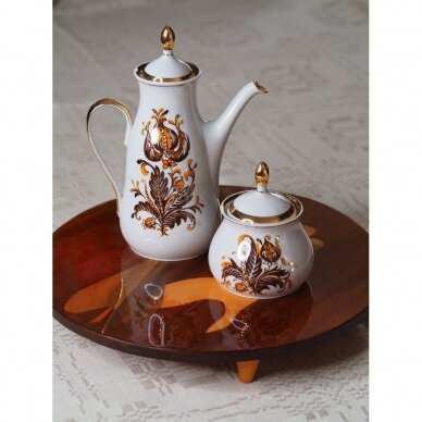 Rygos porceliano arbatinukas ir cukrinė