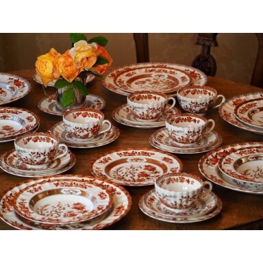 Spode Indian Tree pietų arbatos servizas Spode Indian Tree pietų arbatos servizas